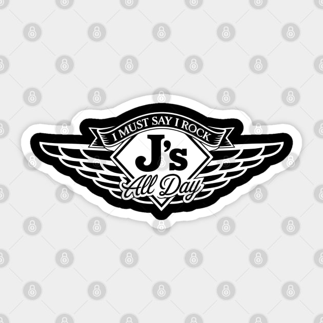 I Rock J's All Day Sticker by UrbanLifeApparel